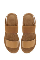 Woman Camel Thick-Soled Sandal | Derimod