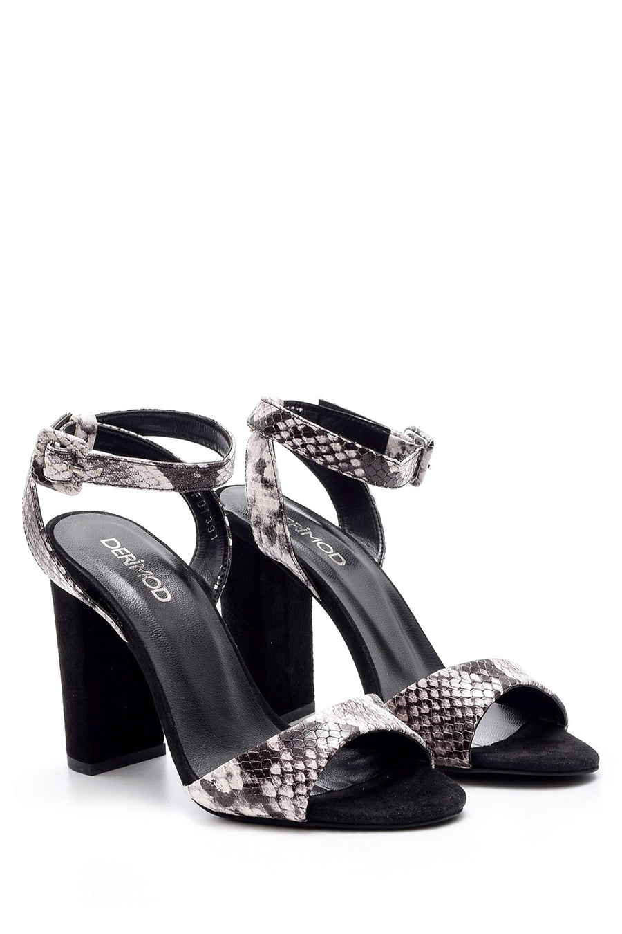 Women's Snakeskin Patterned Heeled Shoes