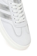 Woman White Lace-Up Leather Sneaker | Derimod