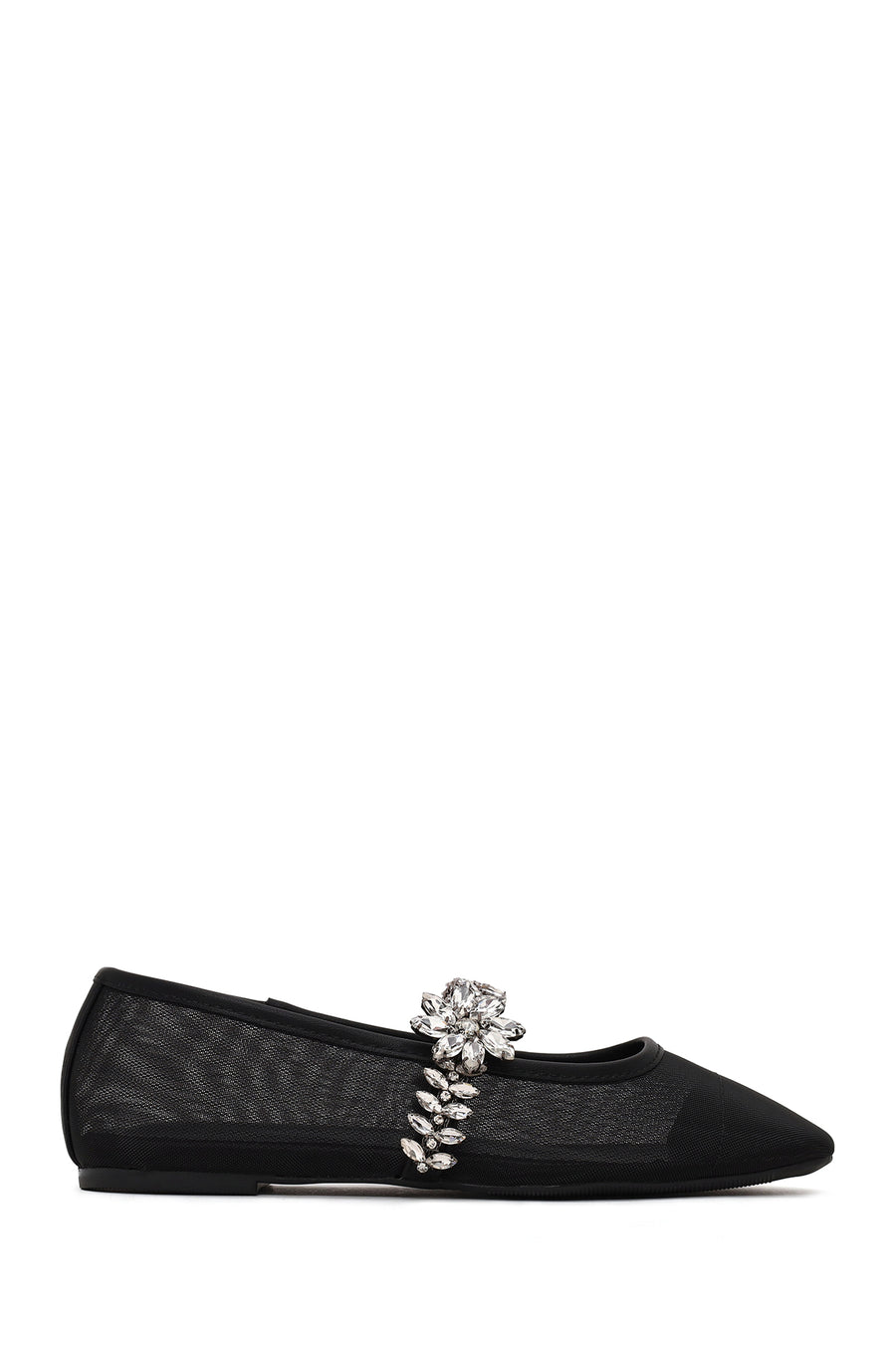 Woman Black Embellished Ballet Flat 26PFE45186F | Derimod