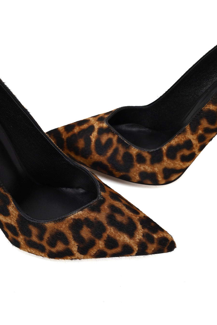 Kadın Leopar Yüksek İnce Topuklu Deri Stiletto