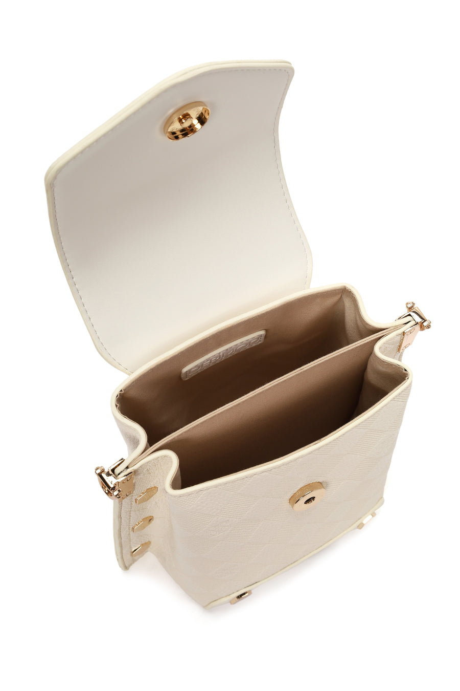 Women's Cream Long Strap Shoulder Bag