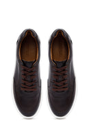 Male Brown Lace-Up Leather Sneaker | Derimod