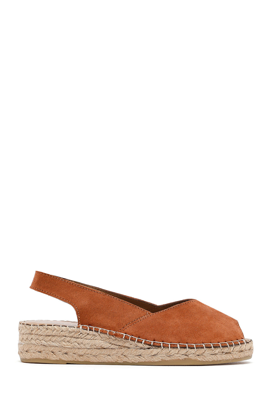 Women's Orange Suede Espadrille Sandals 25SFD206710 | Derimod