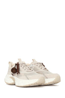 Women's Beige Lace-up Chunky Sole Charm Sneakers | Derimod