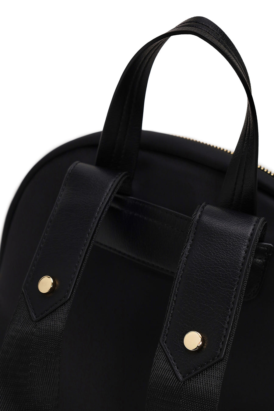 Woman Black Fabric Backpack