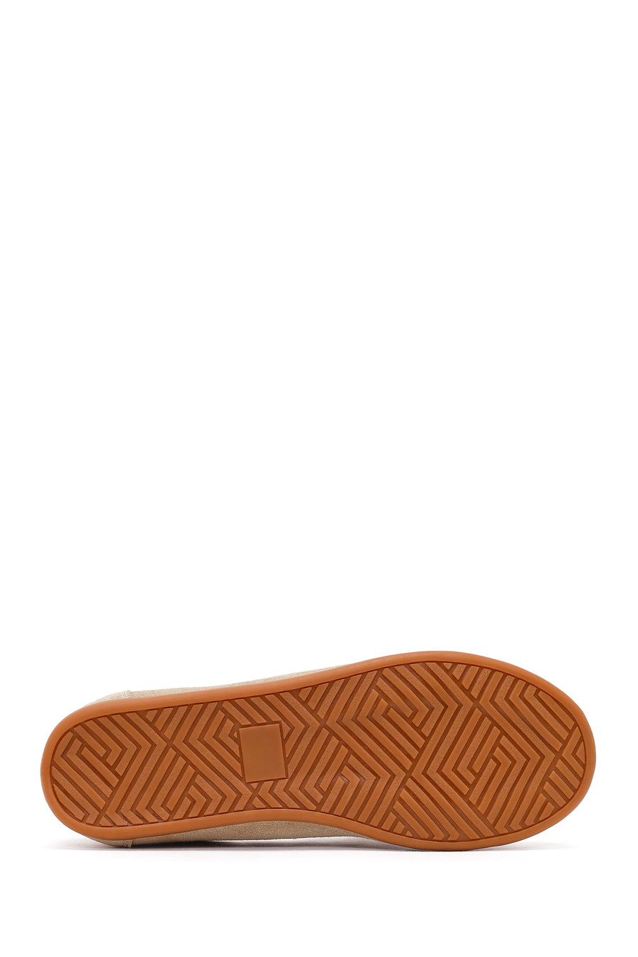 Kadın Bej Püsküllü Süet Deri Loafer