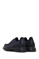 Male Black Lace-Up Thick-Soled Leather Casual Shoes | Derimod