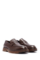 Erkek Kahverengi Deri Casual Loafer | Derimod