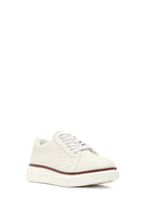 Men's White Lace-Up Thick-Soled Sneaker | Derimod