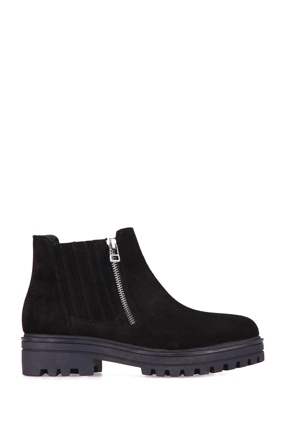 Zippered Women's Suede Boots 18WFD222010 | Derimod