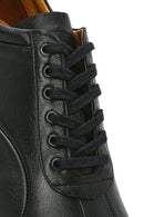 Men's Black Lace-Up Leather Casual Sneaker | Derimod