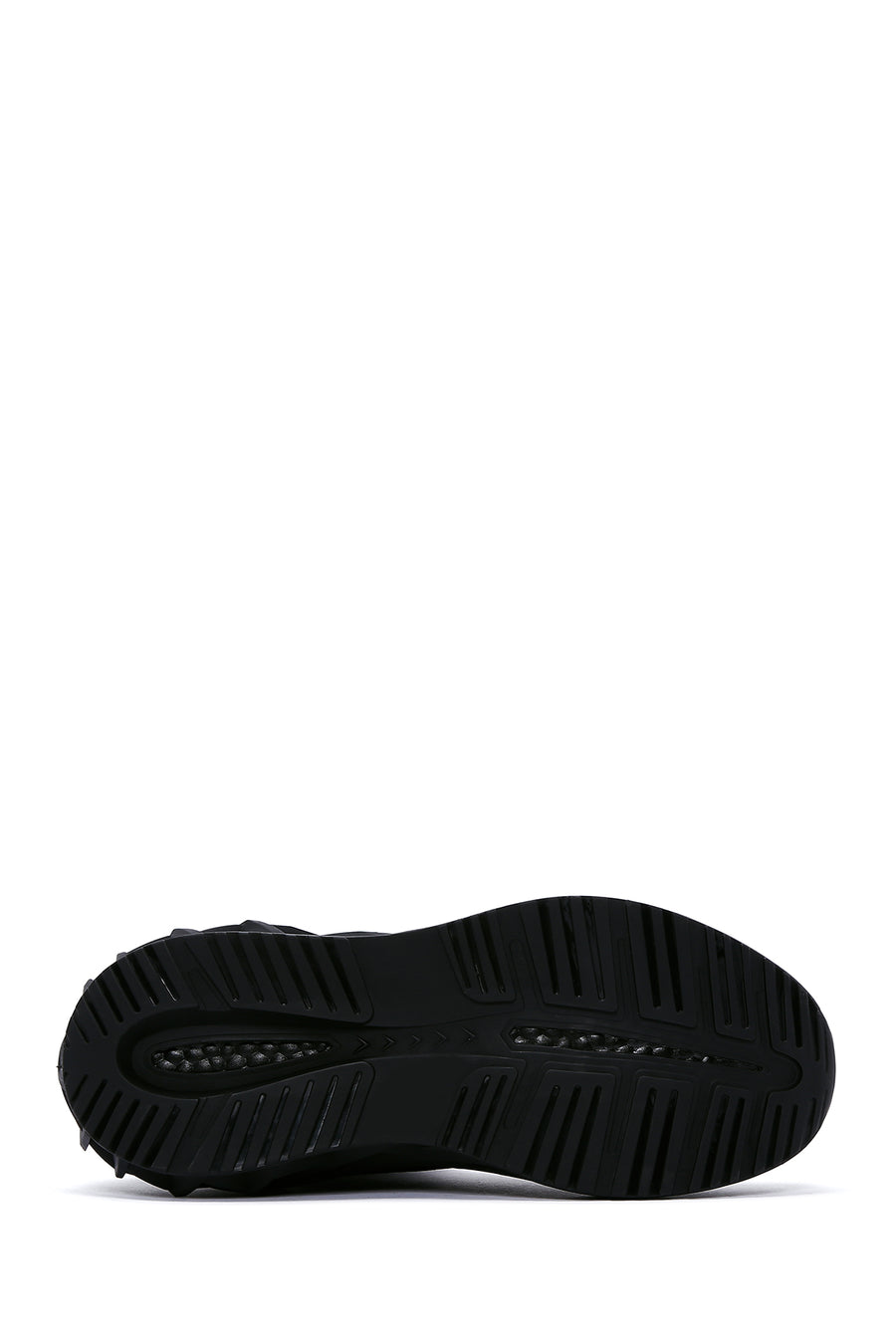 Women's Black Thick Sole High Top Sneaker