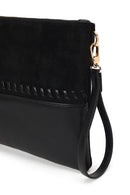 Woman Black Braided Chain-Strap Clutch Bag | Derimod