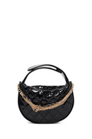 Woman Black Long-Strap Quilted Mini Evening Bag | Derimod