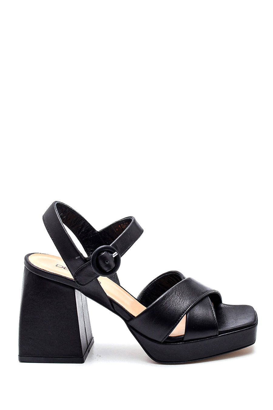 Women's Casual Platform Heeled Leather Sandals 21SFD121318 | Derimod