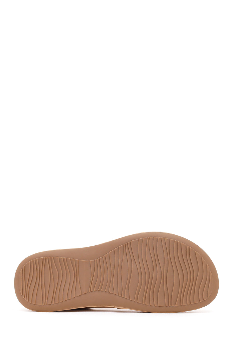 Women's Beige Thick-Sole Comfort Sandals