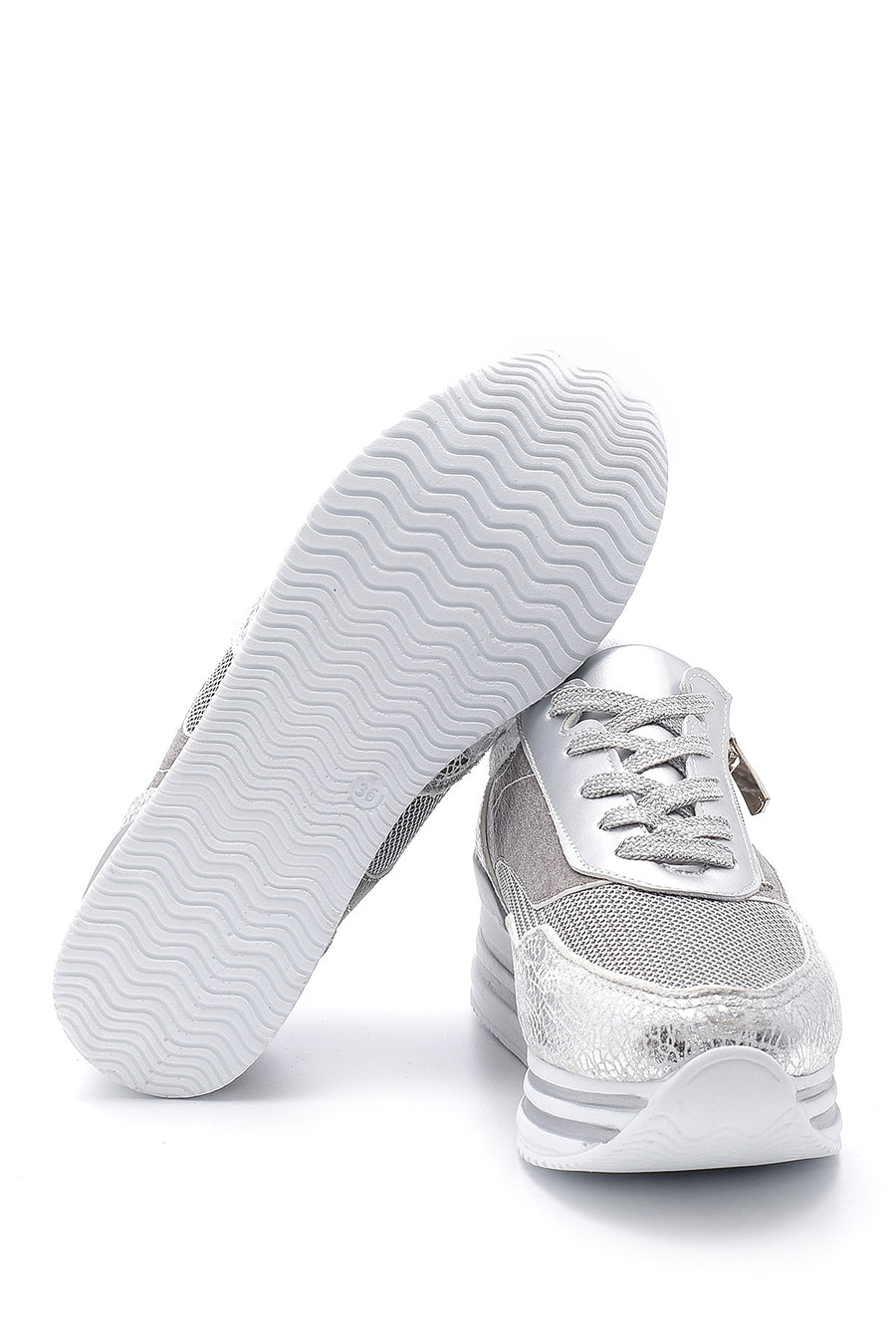 Women's High Sole Zipper Detailed Sneaker