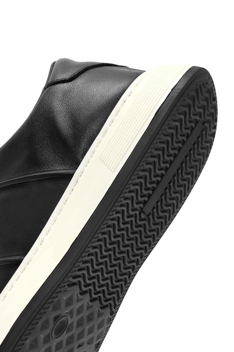 Erkek Siyah Bağcıklı Deri Sneaker