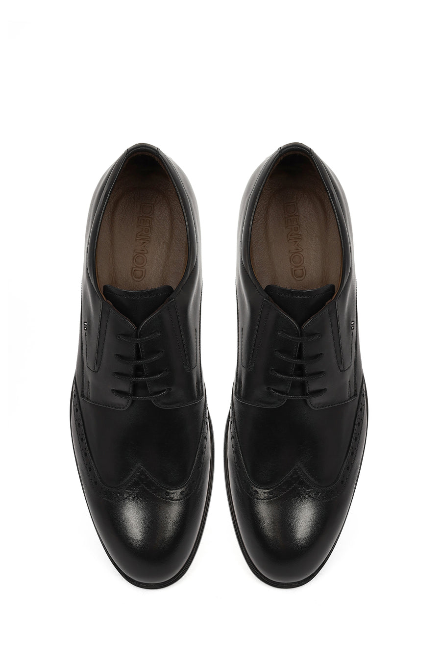 Men's Black Laced Leather Classic Shoes