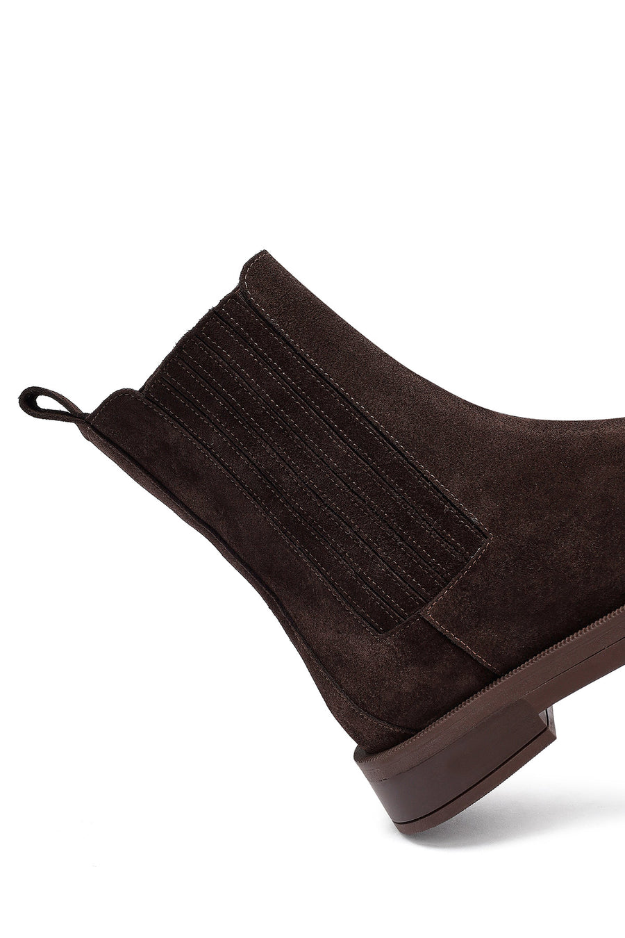 Woman Brown Suede Chelsea Boots
