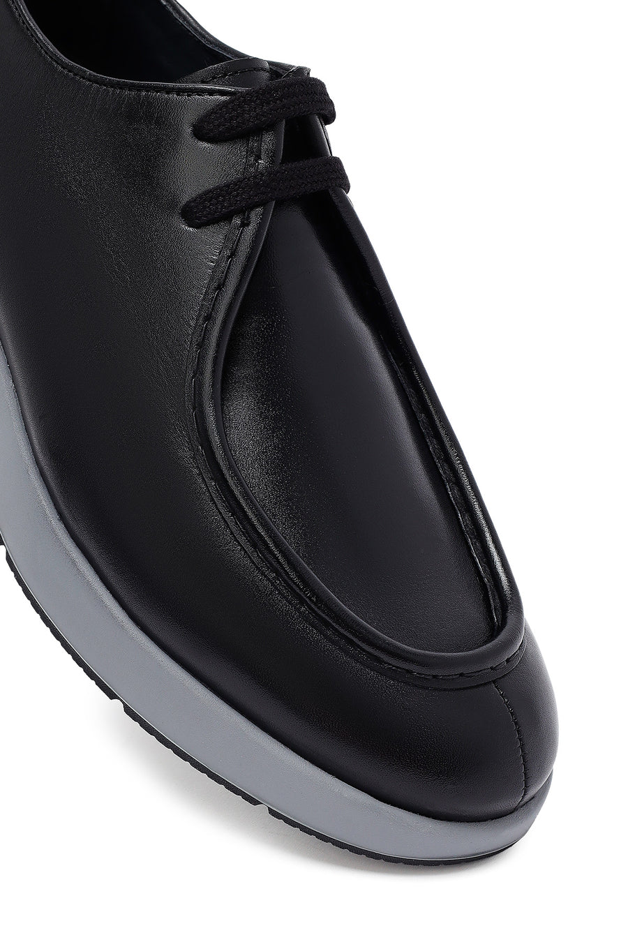 Men's Black Lace Up Leather Casual Shoes