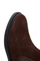 Men's Brown Suede Leather Chelsea Boots | Derimod