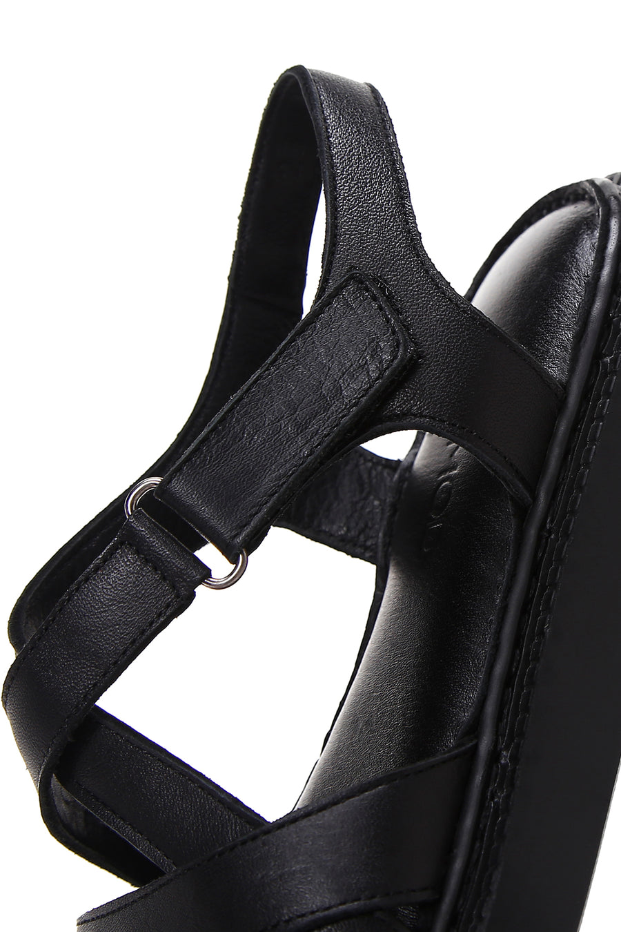 Kadın Siyah Deri Comfort Sandalet