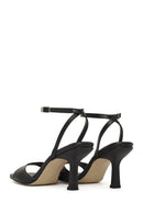 Women's Black Ankle Buckle Thin Heel Sandals | Derimod