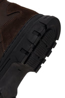 Male Brown Lace-Up Chunky-Soled Nubuck Leather Casual Boots | Derimod
