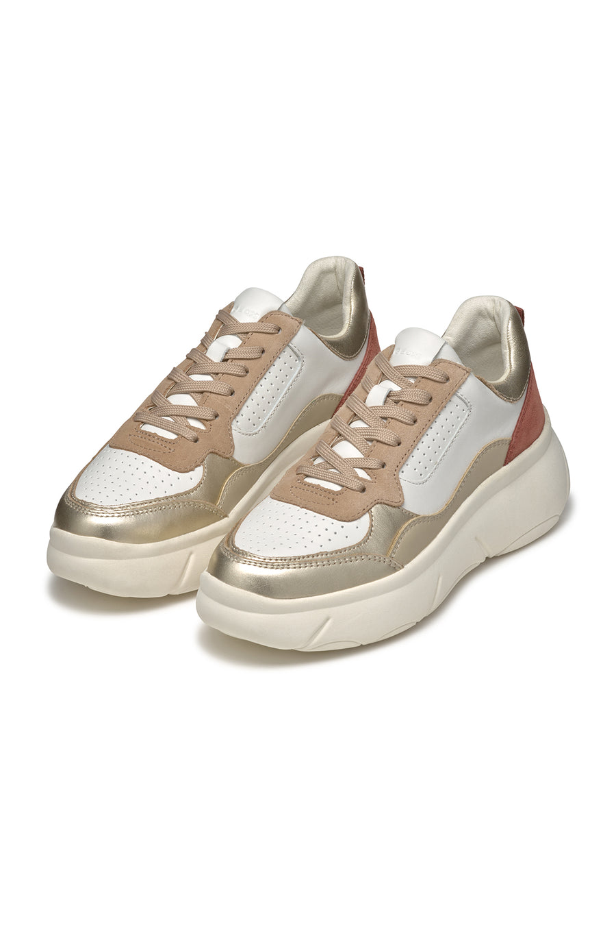 Geox Kadın Beyaz Nebula 2.0 X Bağcıklı Kalın Taban Deri Sneaker