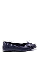 Women's Leather Bow Detailed Ballerinas | Derimod