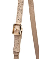 Women's Beige Printed Long Strap Crossbody Bag | Derimod