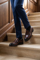 Erkek Kahverengi Deri Casual Loafer | Derimod
