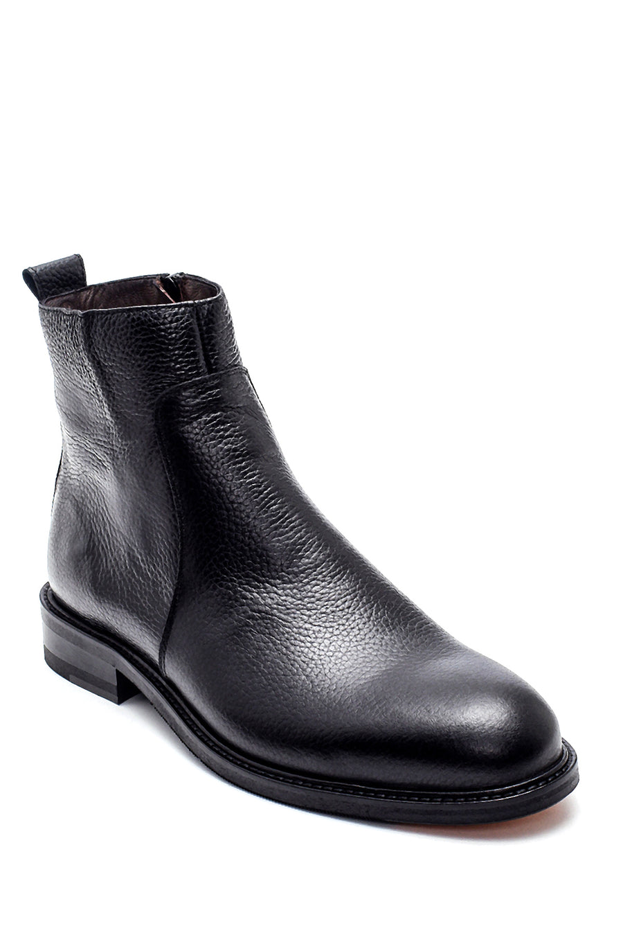 Men's Leather Zippered Boots