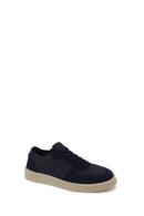 Erkek Lacivert Bağcıklı Süet Deri Sneaker | Derimod