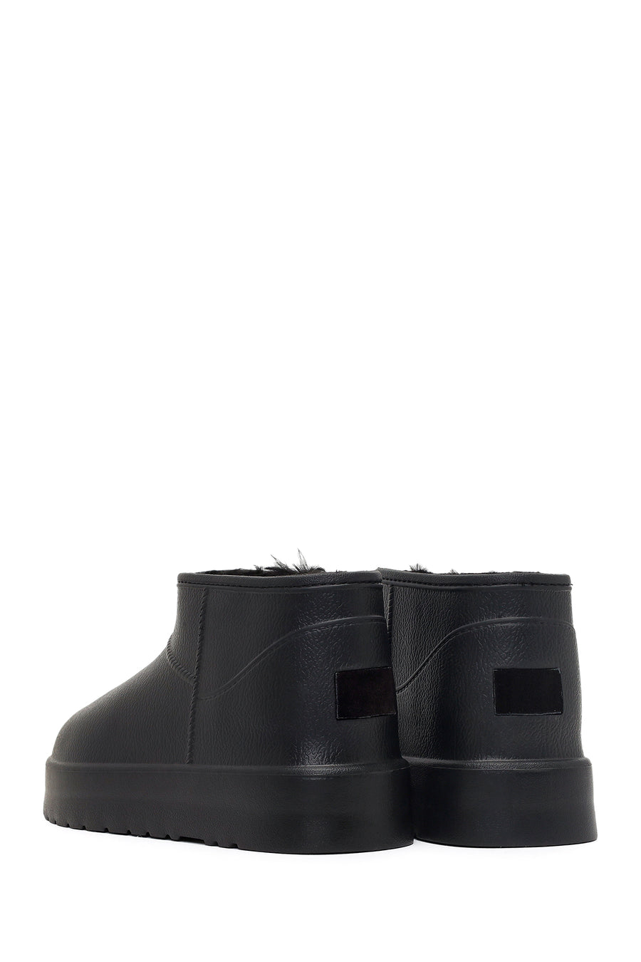 Women's Black Furry Teddy Boots