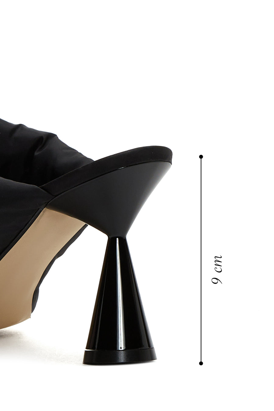 Women's Black Heeled Slippers