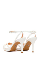 Woman White Ankle-Strap Buckle Thin-Heeled Sandal | Derimod