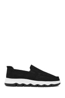 Men's Black Nubuck Leather Comfort Loafer | Derimod