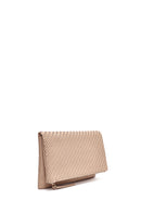 Women's Beige Long Chain Strap Braided Clutch Bag | Derimod