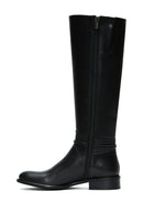 Women's Black Zippered Accessory Detailed Leather Boots | Derimod