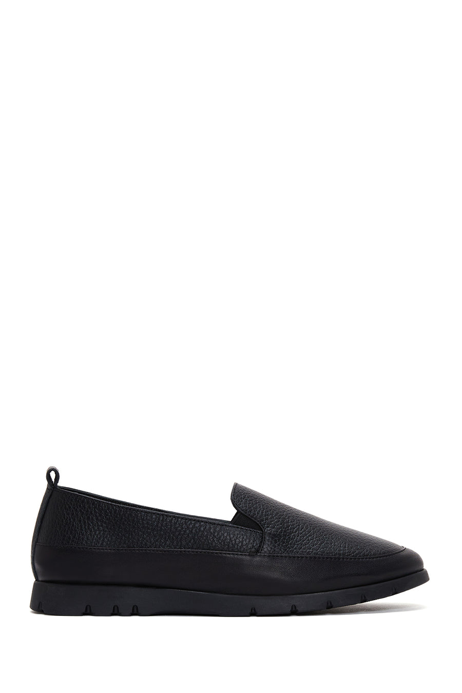 Woman Black Leather Comfort Loafer AF170000DF | Derimod