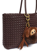 Women's Brown Braided Charm Shoulder Bag | Derimod