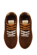 Derimod Studio Women's Brown Lace-up Suede Sneaker | Derimod