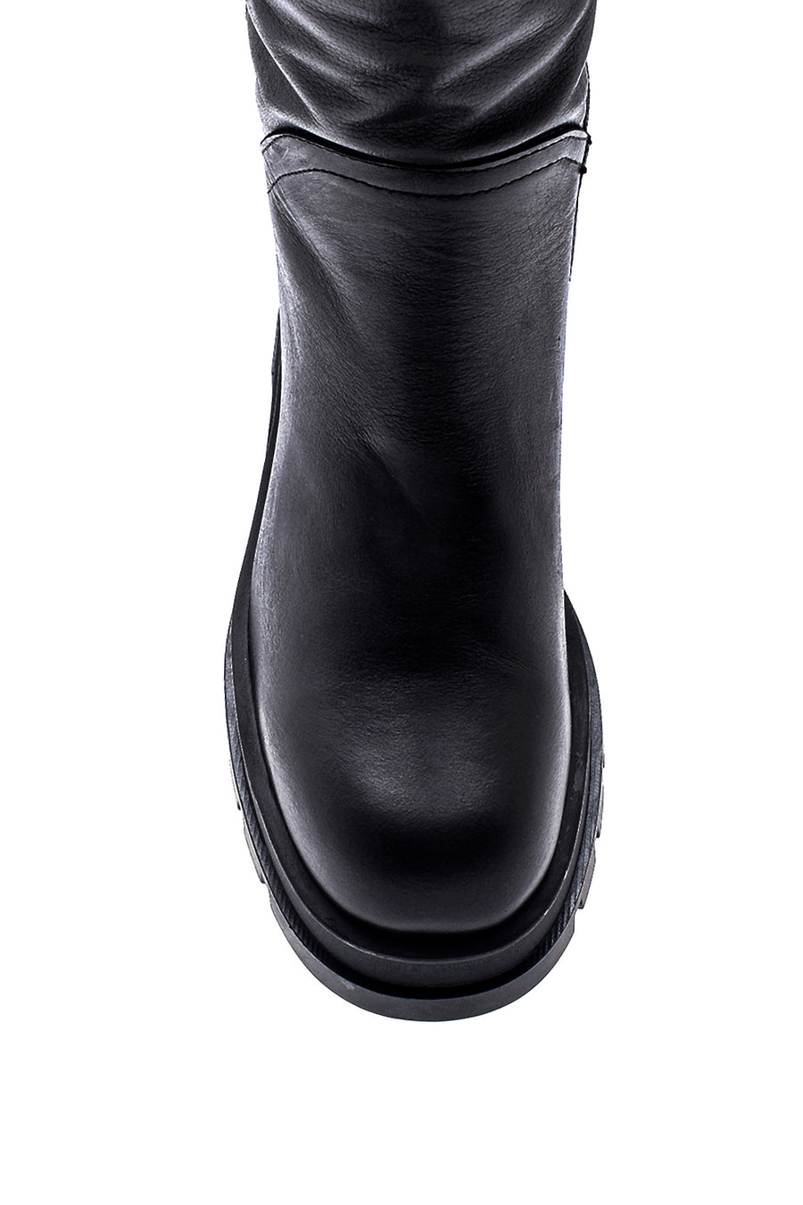 Women's Leather Zippered Boots