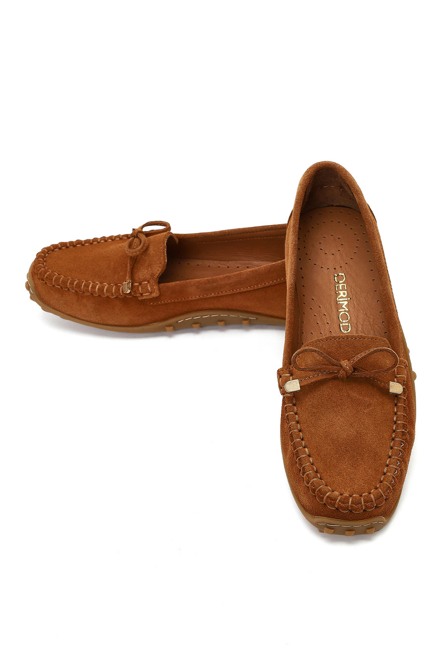 Women's Tan Tasselled Suede Leather Loafer