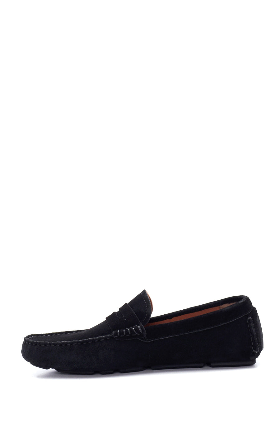 Erkek Siyah Süet Deri Loafer