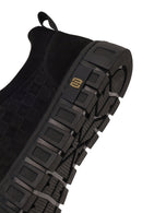 Male Black Lace-Up Thick-Soled Nubuck Leather Sneaker | Derimod