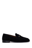 Kadın Siyah Tokalı Süet Deri Maskülen Loafer | Derimod